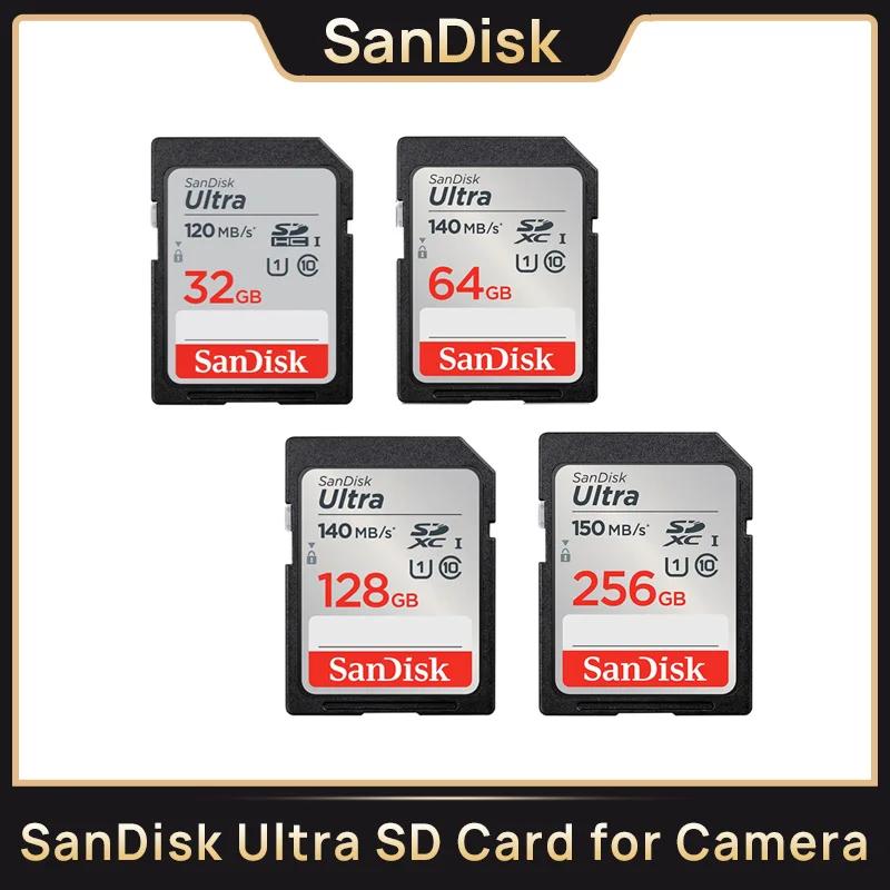 SanDisk Ʈ SD ī, ī޶   ޸ ī, C10 U1 FHD, ִ 140 MB/s SD ī, 32GB, 64GB, 128GB, 256GB
